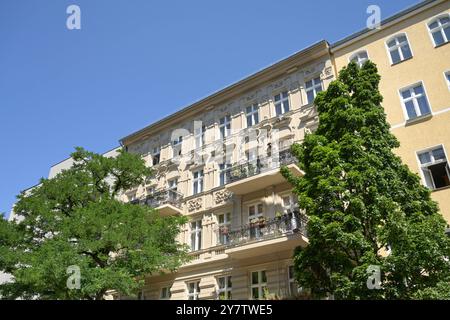 Altes Stuckgebäude, Brunhildstraße, Schöneberg, Tempelhof-Schöneberg, Berlin, Deutschland, Stuck-Altbau, Brunhildstraße, Deutschland Stockfoto