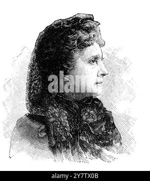 Frau Belva Lockwood aus Washington DC, die erste Frau, die vor dem Obersten Gerichtshof der Vereinigten Staaten von Amerika zugelassen wurde.13. November 1897 Stockfoto