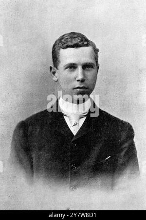 Prinz Alfred von Edinburgh, Earl of Ulster 1893Alfred, erblicher Prinz von Sachsen-Coburg und Gotha (Alfred Alexander Wilhelm Ernest Albert; 15. Oktober 1874–6. Februar 1899), war der Sohn und Erbe von Alfred, Herzog von Sachsen-Coburg und Gotha. Er starb im Alter von 24 Jahren unter noch nicht ganz eindeutigen Umständen. Er war ein Cousin von König Georg V. von Großbritannien, Kaiser Wilhelm II. Von Deutschland und Zar Nikolaus II. Von Russland Stockfoto