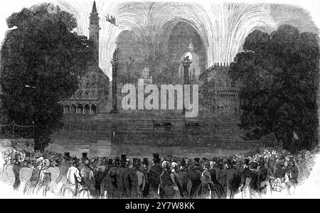 Bildmodell von Venedig im Waterloo Ground von Vauxhall Gardens, London, England, wo das abendliche Feuerwerk stattfindet.21. August 1847 Stockfoto