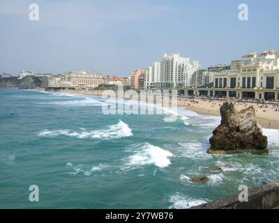 Grand Plage und Casino - Biarritz, Frankreich Stockfoto