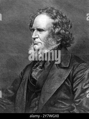 Der 14. Earl of Derby. Edward George Geoffrey Smith-Stanley, 14. Earl of Derby, KG, PC (* 29. März 1799–23. Oktober 1869) war ein englischer Staatsmann, dreimal Premierminister des Vereinigten Königreichs am 30. Oktober 1869 Stockfoto