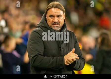 Daniel Farke, Manager von Leeds, ist vor dem Sky Bet Championship-Spiel zwischen Norwich City und Leeds United am Dienstag, 1. Oktober 2024 in der Carrow Road, Norwich, zu sehen. (Foto: David Watts | MI News) Credit: MI News & Sport /Alamy Live News Stockfoto