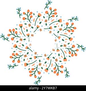 Runder Blumenschmuck Stock Vektor