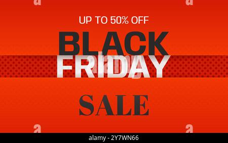 Horizontales Banner für Black Friday Sale. Stock Vektor