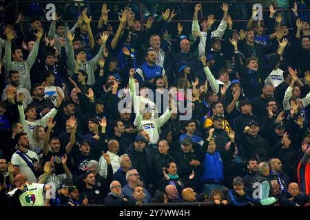 Mailand, Italien. Oktober 2024. Inter-Fans beim Fußball-Spiel der UEFA Champions League zwischen Inter und FC Crvena im San Siro Stadion in Mailand, Norditalien, Dienstag, 1. Oktober 2024. Sport - Fußball . (Foto: Spada/LaPresse) Credit: LaPresse/Alamy Live News Stockfoto