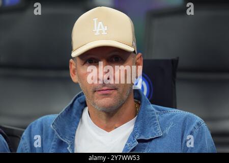 Mailand, Italien. Oktober 2024. Marco Materazzi während des Fußballspiels der UEFA Champions League zwischen Inter und FC Crvena im San Siro Stadion in Mailand, Norditalien, Dienstag, 1. Oktober 2024. Sport - Fußball . (Foto: Spada/LaPresse) Credit: LaPresse/Alamy Live News Stockfoto