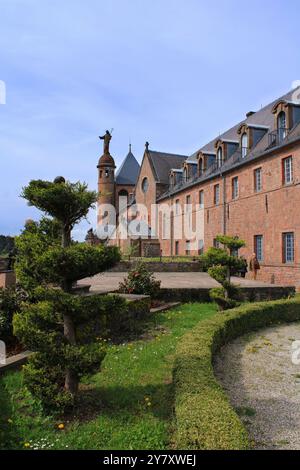 Kloster Mont St. Odile, Mont Sainte-Odile, Elsass, Frankreich Stockfoto