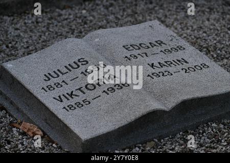 Skånes-Fagerhult, Skåne, Schweden. September 2024. Der Friedhof. Stockfoto