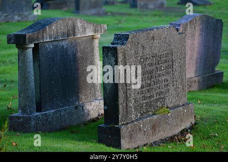 Skånes-Fagerhult, Skåne, Schweden. September 2024. Der Friedhof. Stockfoto