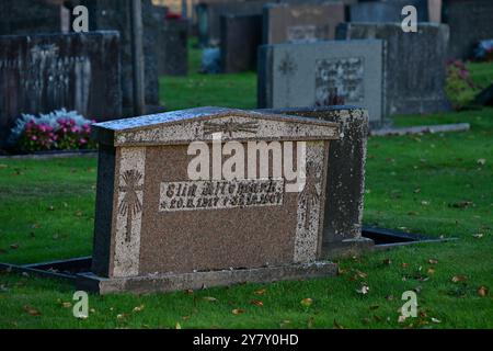 Skånes-Fagerhult, Skåne, Schweden. September 2024. Der Friedhof. Stockfoto