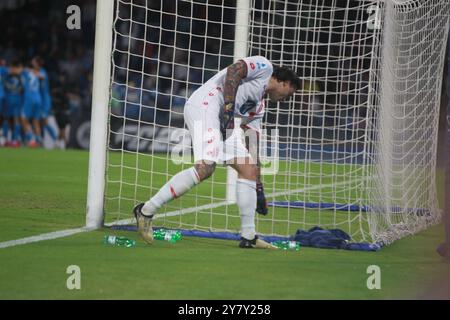 Neapel, Italien. September 2024. Stefano Turati während des Fußballspiels zwischen SSC Napoli und AC Monza im Diego Armando Maradona Stadium in Neapel. Der SSC Neapel gewinnt am 29. September 2024 2-0 in Neapel. (Foto: Salvatore Esposito/Pacific Press/SIPA USA) Credit: SIPA USA/Alamy Live News Stockfoto