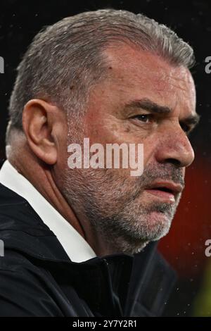 LONDON, ENGLAND – 26. SEPTEMBER: manager Ange Postecoglou von Tottenham Hotspur FC während des Spiels zwischen der UEFA Europa League 2024/25 League Phase MD1 Stockfoto