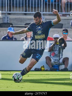 CHESTER, PA, USA - 25. AUGUST 2024: Liagues Cup-Spiel zwischen Philadelphia Union und Colorado Rapids im Subaru Park. ***NUR REDAKTIONELLE VERWENDUNG*** Stockfoto