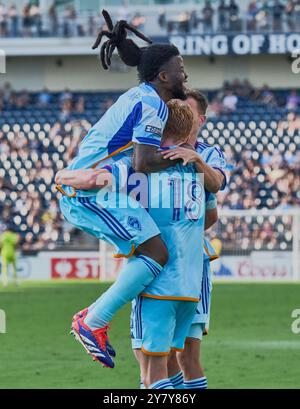 CHESTER, PA, USA - 25. AUGUST 2024: Liagues Cup-Spiel zwischen Philadelphia Union und Colorado Rapids im Subaru Park. ***NUR REDAKTIONELLE VERWENDUNG*** Stockfoto