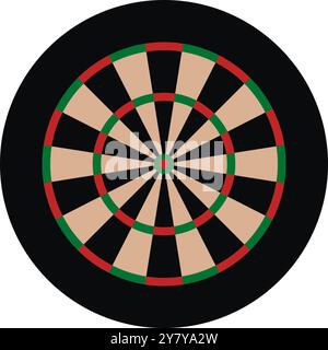 Dartboard-Illustration für ein Spiel der Darts Vektor Stock Vektor