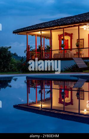 Hacienda Venecia Coffee Farm, erstaunliche ländliche Häuser in der kolumbianischen Kaffeeregion, Manizales, Caldas, Kolumbien - Stockfoto Stockfoto