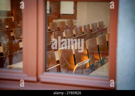 Lyon, Lumière Universität Lyon 2 (Zentralfrankreich): Leeres Klassenzimmer Stockfoto