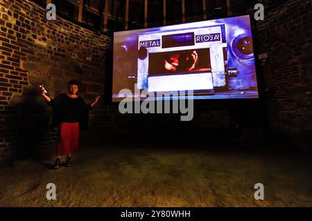 Installation von Greta Alfaro beim Landskrona Photo Festival 2024. SLOTTET, Landskrona, Skåne län, Schweden Stockfoto