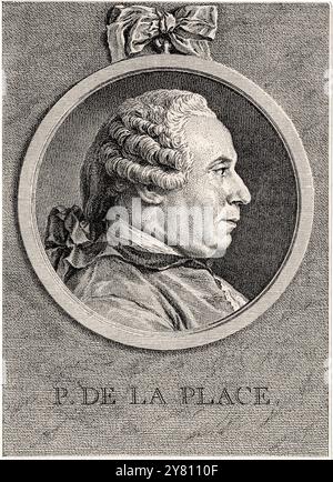 Porträt von Pierre Simon Laplace (1749-1827) historische Gravur Stockfoto