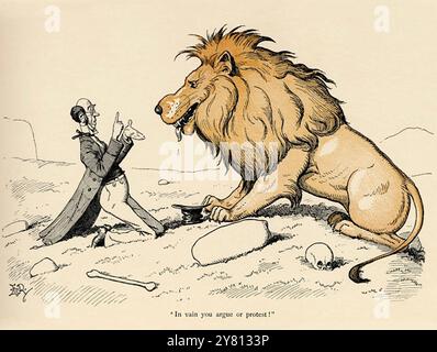 Edward Tennyson Reed - Tails with a Twist - Strophe von Belgian Hare - The Lions Tale - 1898 Stockfoto