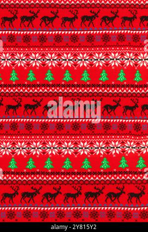 Geometrische Ornamente des Weihnachtspullovers (Hässliche Pullover) Stockfoto