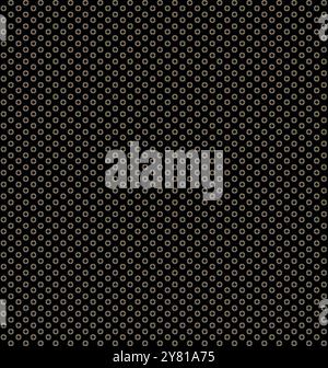 Kleine braune Kreise auf schwarzem Hintergrund Stockfoto