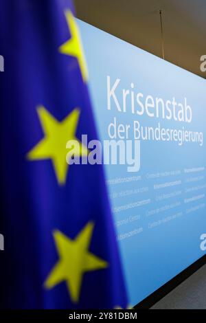 Sitzung des Krisenstabs der Bundesregierung zur aktuellen Lage in Nahost im Auswaertigen Amt in Berlin, 02.10.2024. Fotografiert im Auftrag des Auswaer Stockfoto