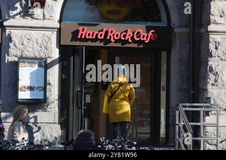 Kopenhagen/Dänemark/02 Oktober 2024/Hard Rock Café Kette in Danih Hauptstadt Kopenhagen. (Foto. Francis Joseph Dean/Dean Pictures) (nicht für kommerzielle Zwecke) Stockfoto