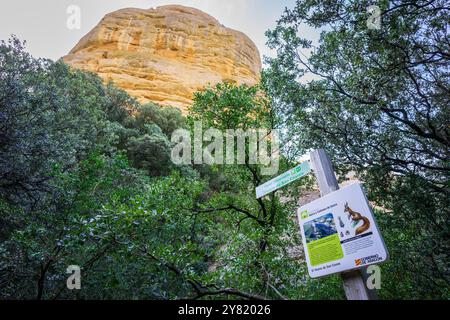 St. COSME's Ei Rock Formation (huevo de San COSME), Sierra and Canyons of Guara Natural Park, Huesca, Aragon Community, Spanien Stockfoto