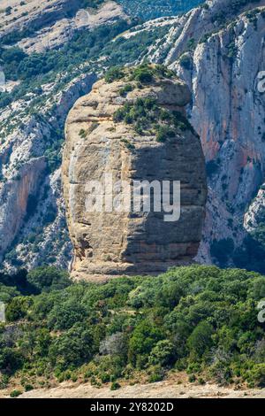 St. COSME's Ei Rock Formation (huevo de San COSME), Sierra and Canyons of Guara Natural Park, Huesca, Aragon Community, Spanien Stockfoto