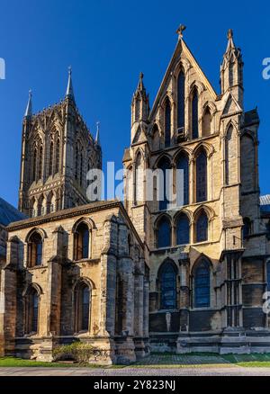 Lincoln, eine Stadt in den East Midlands, bekannt für die mittelalterliche Lincoln Cathedral. Stockfoto