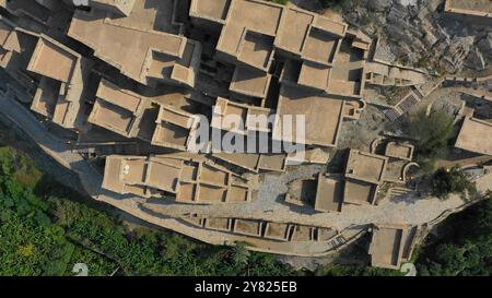 Dhee Ayn Marmor Dorf, Al-Bahah region, Al Mukhwah, Saudi-Arabien Stockfoto