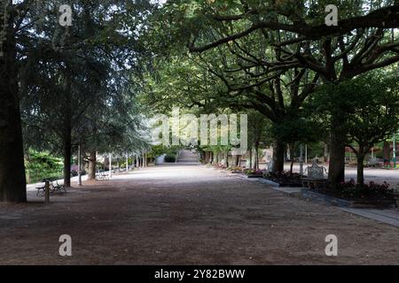 Wunderschöner Blick auf den Alameda Park. Santiago de Compostela - Galicien - Spanien Stockfoto