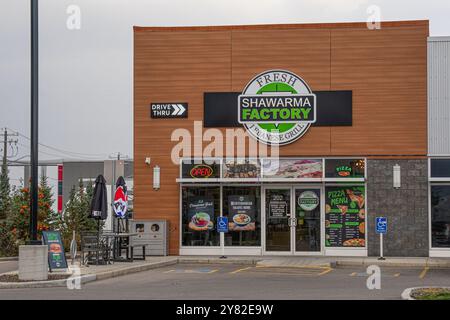 September 2024 - Calgary Alberta Canada - Shawarma Factory Grill Restaurant Grill Stockfoto