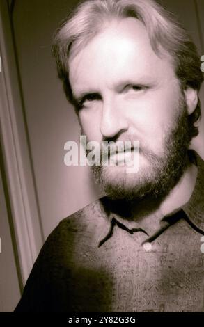 Porträt des kanadischen Regisseurs James Cameron in London, um 1989 Stockfoto