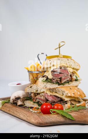 Das Beste Gegrillte Steak Sandwich Stockfoto