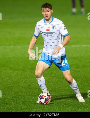 Barrow's Rory Feely während des Spiels der Sky Bet League 2 zwischen den Doncaster Rovers und Barrow im EcoPower Stadium, Doncaster am Dienstag, den 1. Oktober 2024. (Foto: Mark Fletcher | MI News) Credit: MI News & Sport /Alamy Live News Stockfoto