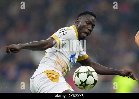 Mailand, Italien. Oktober 2024. Red Star's Silas während des Fußballspiels der UEFA Champions League zwischen Inter und FC Crvena im San Siro Stadion in Mailand, Norditalien, Dienstag, 1. Oktober 2024. Sport - Fußball . (Foto: Spada/LaPresse) Credit: LaPresse/Alamy Live News Stockfoto