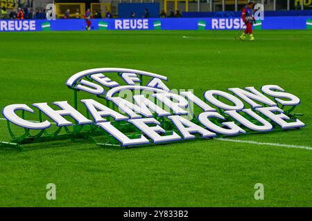 Mailand, Italien. Oktober 2024. Das UEFA Champions League-Spiel zwischen Inter und FK Crvena Zvezda findet in Mailand in Giuseppe Meazza statt. Quelle: Gonzales Photo/Alamy Live News Stockfoto