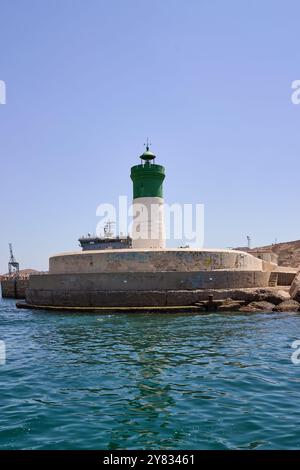 Leuchtturm des Hafens von Cartagena Stockfoto