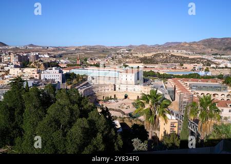 Ruinen des römischen Amphitheaters in Cartagena, Spanien Stockfoto