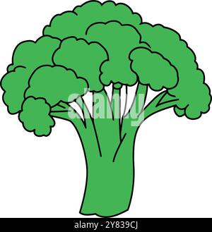 Brokkoli handgezeichneter Vektor Illustration Brokkoli handgezeichneter Vektor Illustration Stock Vektor