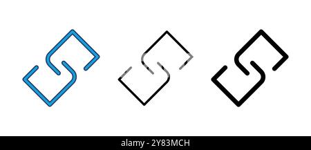 Symbolvektor verknüpfen. Symbol für Hyperlink-Kette. Stock Vektor