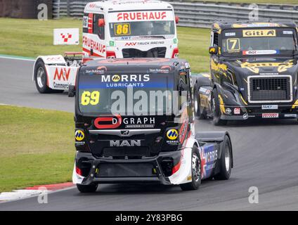 David Jenkins beim Jenkins Motorsports Developments MAN TGX während des British Truck Racing Championship Rennens 2023 in Snetterton, Norfolk, UK Stockfoto