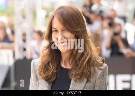 Dolores Chaplin kommt zum 72. San Sebastian International Film Festival im Maria Cristina Hotel an. Stockfoto