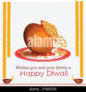 Happy Dhanteras Template Design Stock Vektor