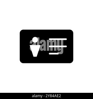 Vektor des Lizenzsymbols. ID-Kartensymbol. Führerschein, Personalausweis Stock Vektor