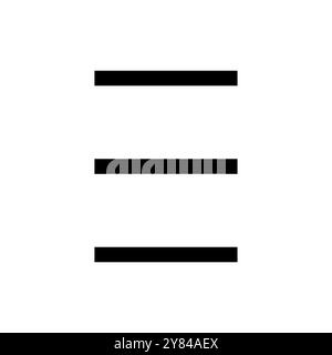 Vektor des Menüsymbols. Symbol und Symbol für Web-Menü. Symbol für hamburger-Menü Stock Vektor