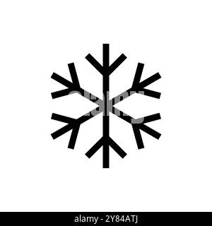 Symbolvektor Schnee. schneeflockenschild und -Symbol Stock Vektor